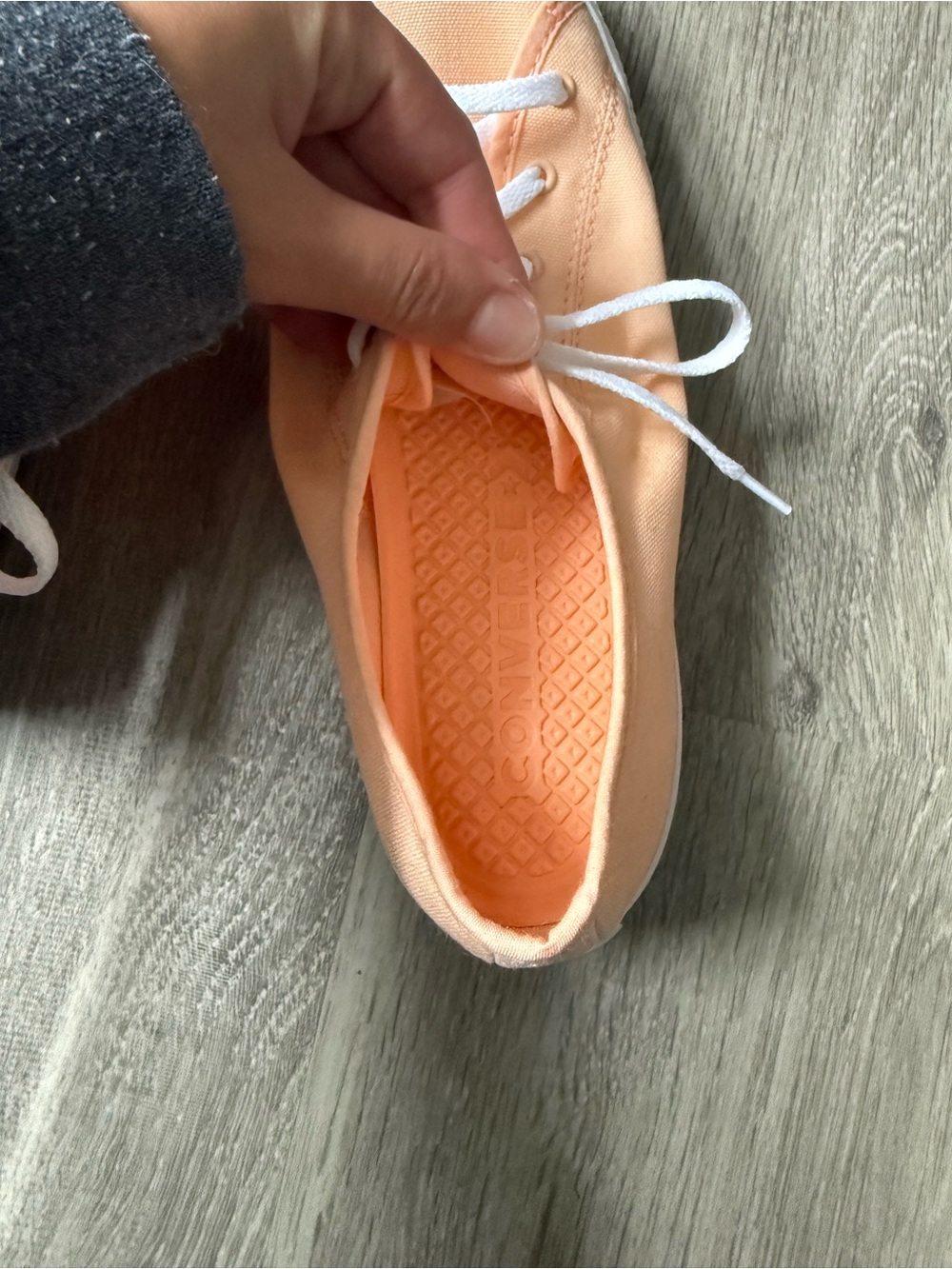 Peach Canvas Women's Converse - Picture 2 of 6